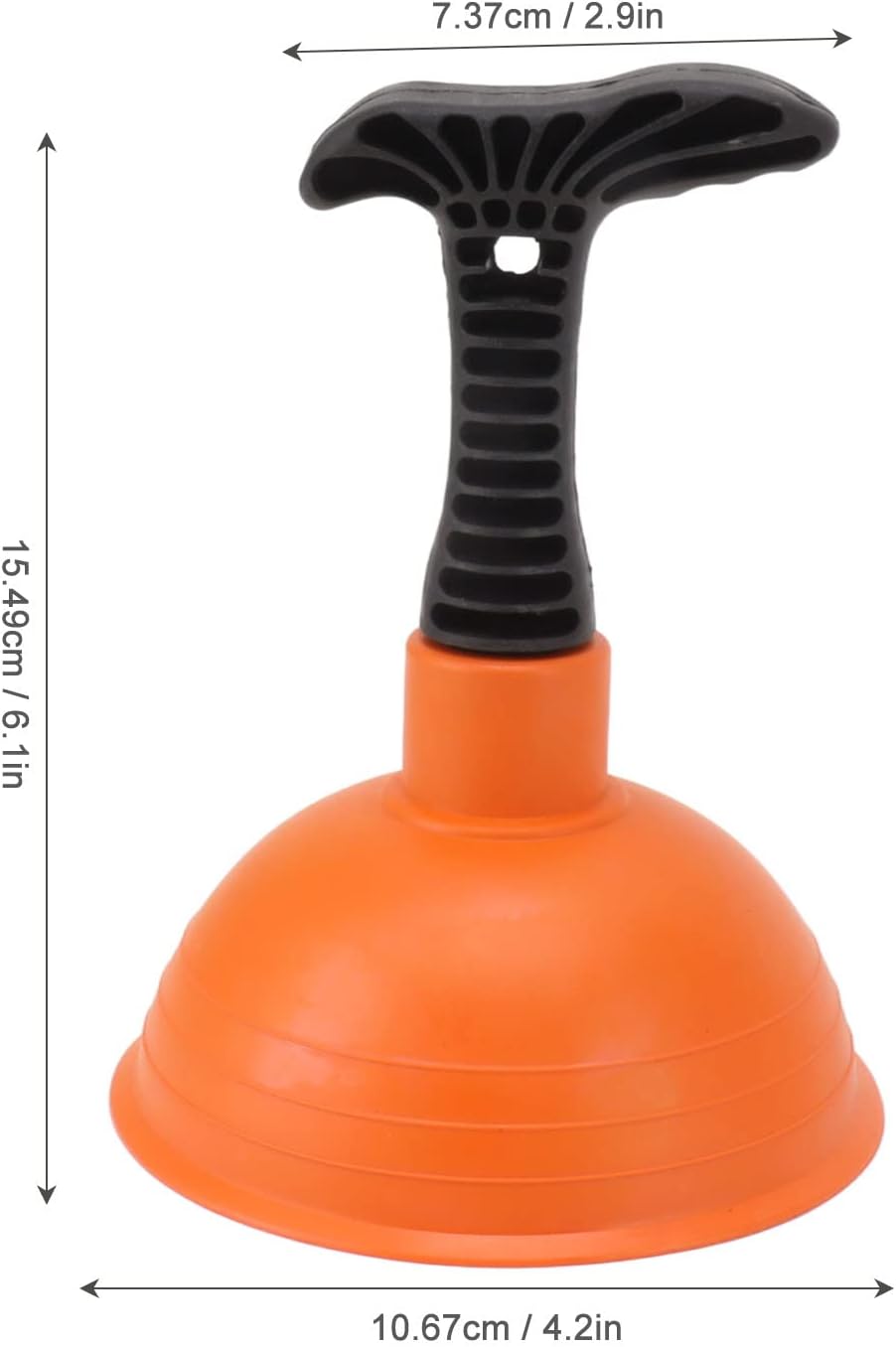 JERYS Mini Drain Plunger Slip Proof Handle for Kitchen and Toilet