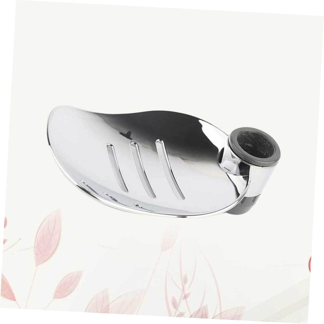 Luxshiny 2pcs Silver Soap Dish with Drainage