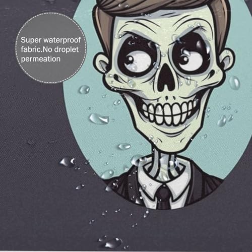 Cartoon Skull Shower Curtain Set with 12 Hooks 72x72in 1