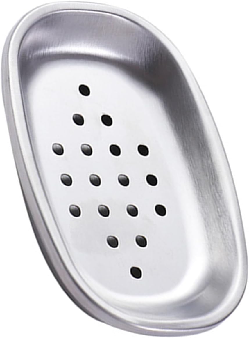 Modern Double Layer Stainless Steel Soap Dish for Bath and Kitchen Use