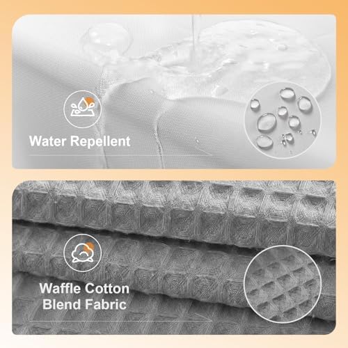 River Dream Grey Cotton Blend Shower Curtain Set