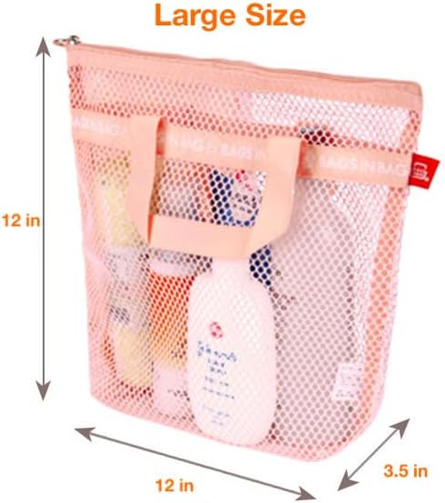 Mesh Travel Shower Caddy Tote Bag for Gym Swim Dorm Bathrooms