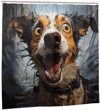 Cute Animal Hippie Boho Shower Curtain Set with 12 Hooks 72x72in
