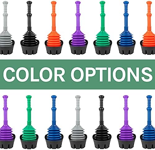JS Jackson Supplies Green Bellows Toilet Plunger with Black Drip Tray