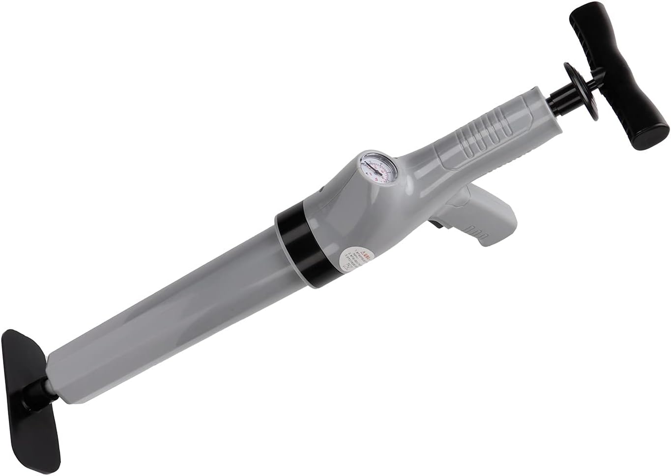 9-in Pressure Plunger Kit Effortless Blockage Removal Gray