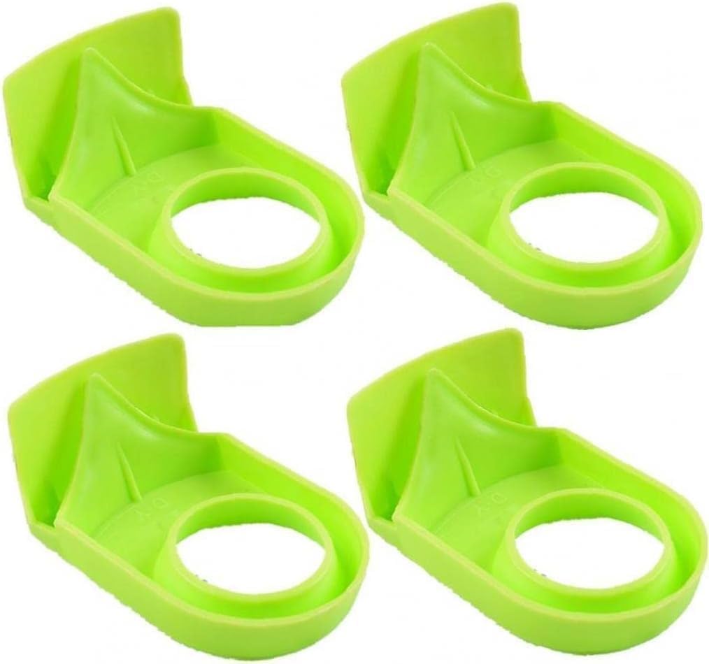 4pcs Green ABS Wine Glass Clips for Bathroom and Kitchen Use