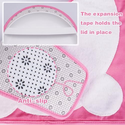 Easter Bunny Bathroom Set with Fluffy Rabbit Tail and Bath Mat