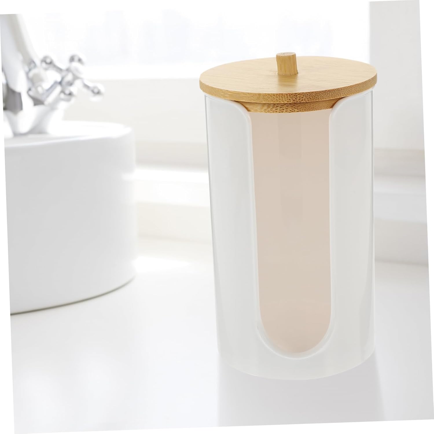 Zerodeko White Cup Holder Bathroom Dispenser