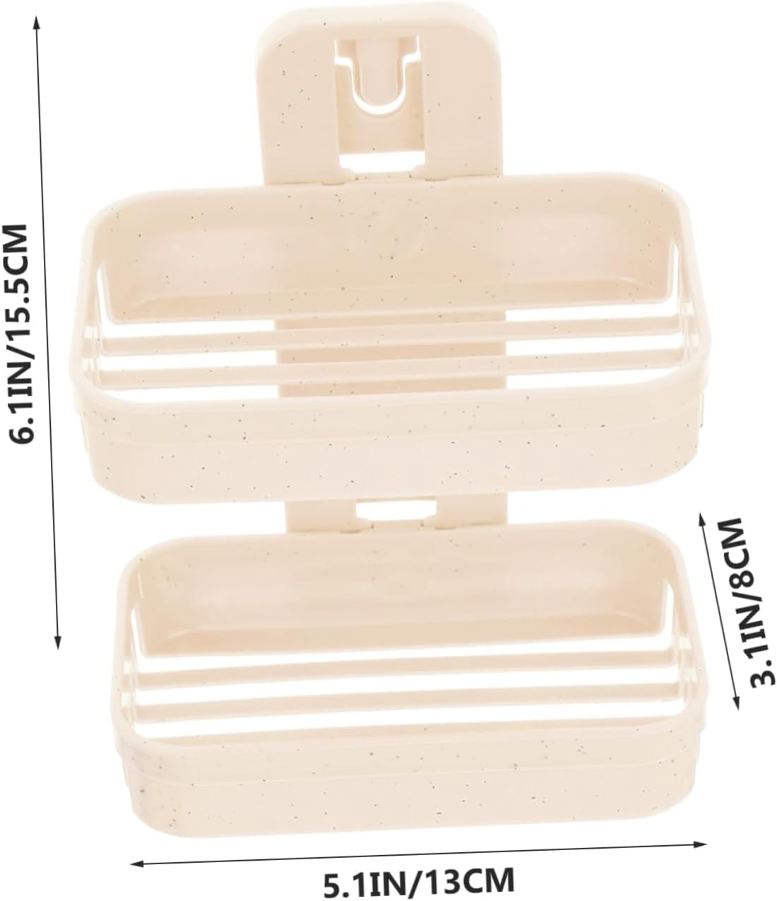 GLEAVI Self Draining Soap Dish Wall Mounted Double Tier Storage