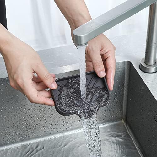 MicoYang Silicone Soap Dish with Drain Spout