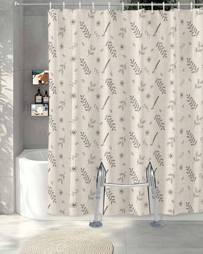 Shijiao Split Shower Curtain with Hooks and 2 Slits