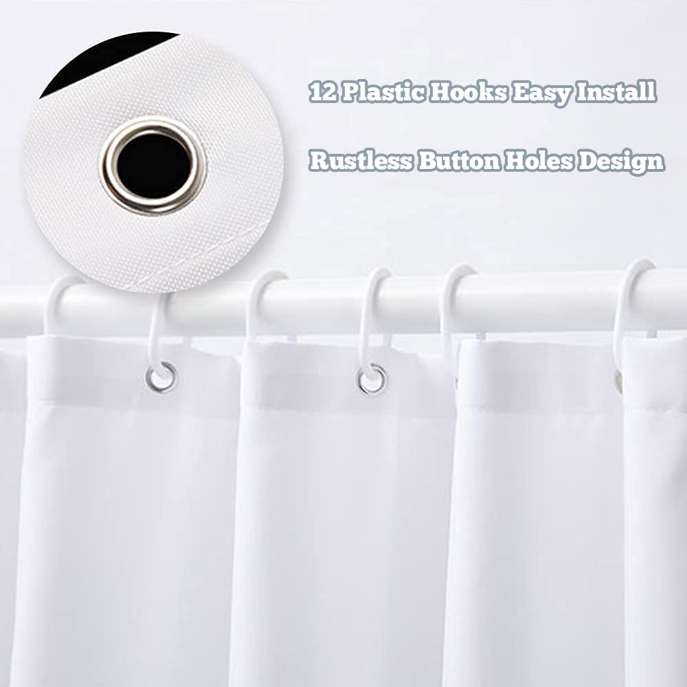 Kids Rainbow Shower Curtain with Hooks