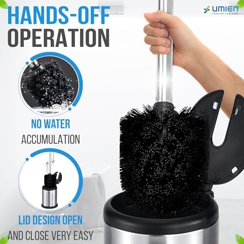 UMIEN Toilet Brush with Lid and Canister