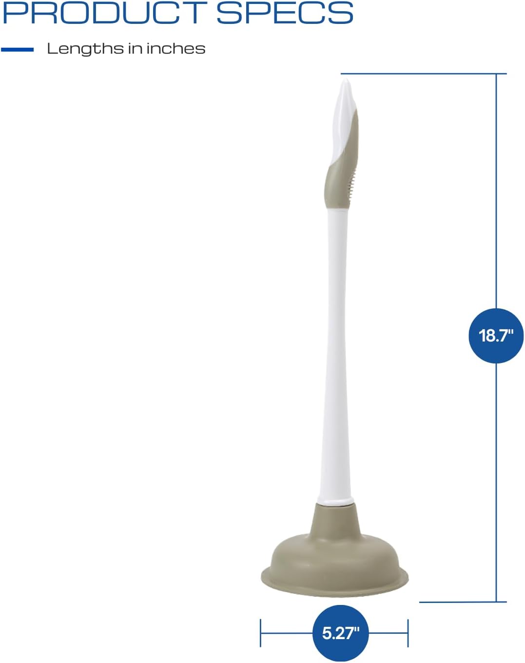 Powerjet Toilet Plunger 2-Pack with Ergonomic Handle