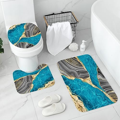 Gibelle 4 Pcs Marble Bathroom Decor Set