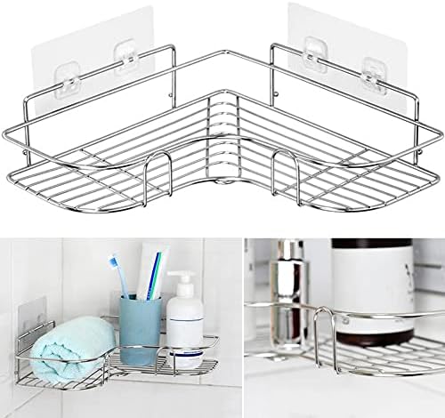 BAHELS Corner Shower Caddy Stainless Steel Organizer Rack