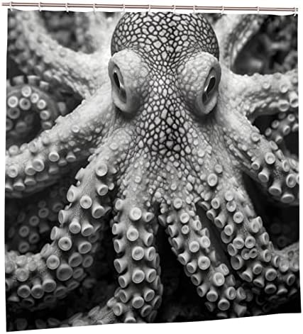 TIYAANDSY Octopus Shower Curtain Set 72x72in 1