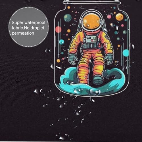 TIYAANDSY Yellow Astronaut Decor Shower Curtain Set