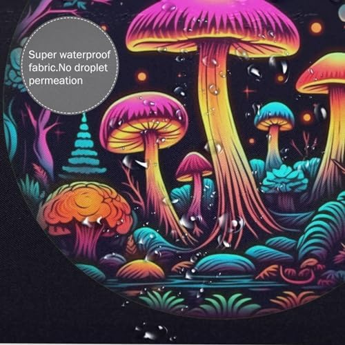 Boho Mushroom Shower Curtain Set with 12 Hooks 72x72in
