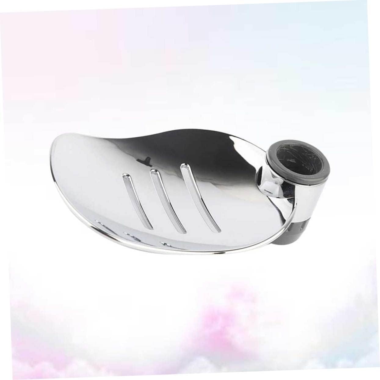 Ciieeo 2pcs Silver Soap Dish Practical Storage Rack 1