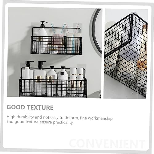 Collbath Shower Basket Wall Mounted Organizer No Drilling