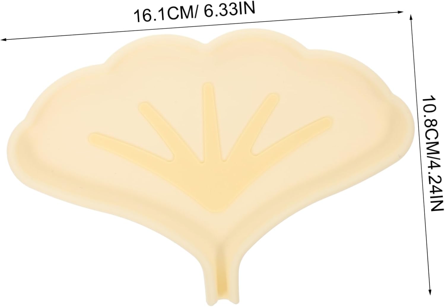 Amosfun Ginkgo Leaf Silicone Soap Dish