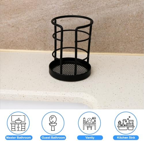 HillSpring Metal Cup Dispenser Black Finish