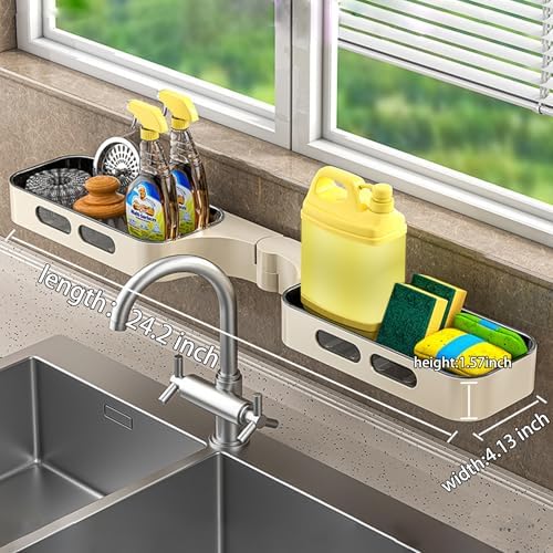 HyliNomi Shower Organizer Corner with Rotating Caddy - Grey