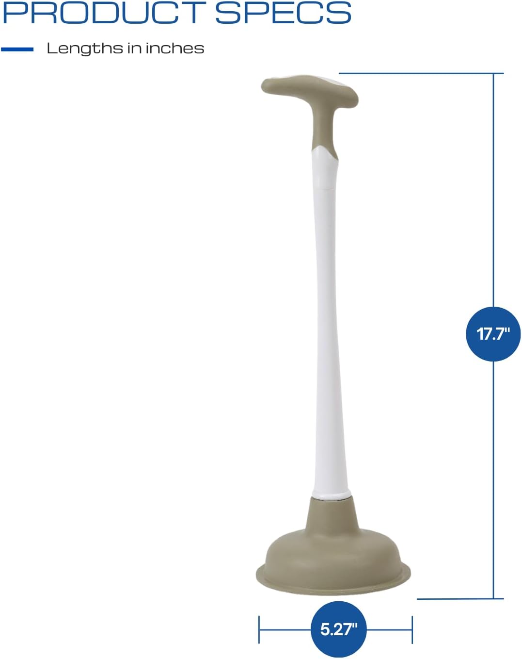 Powerjet Toilet Plunger Crutch Handle 2-Pack Set 1