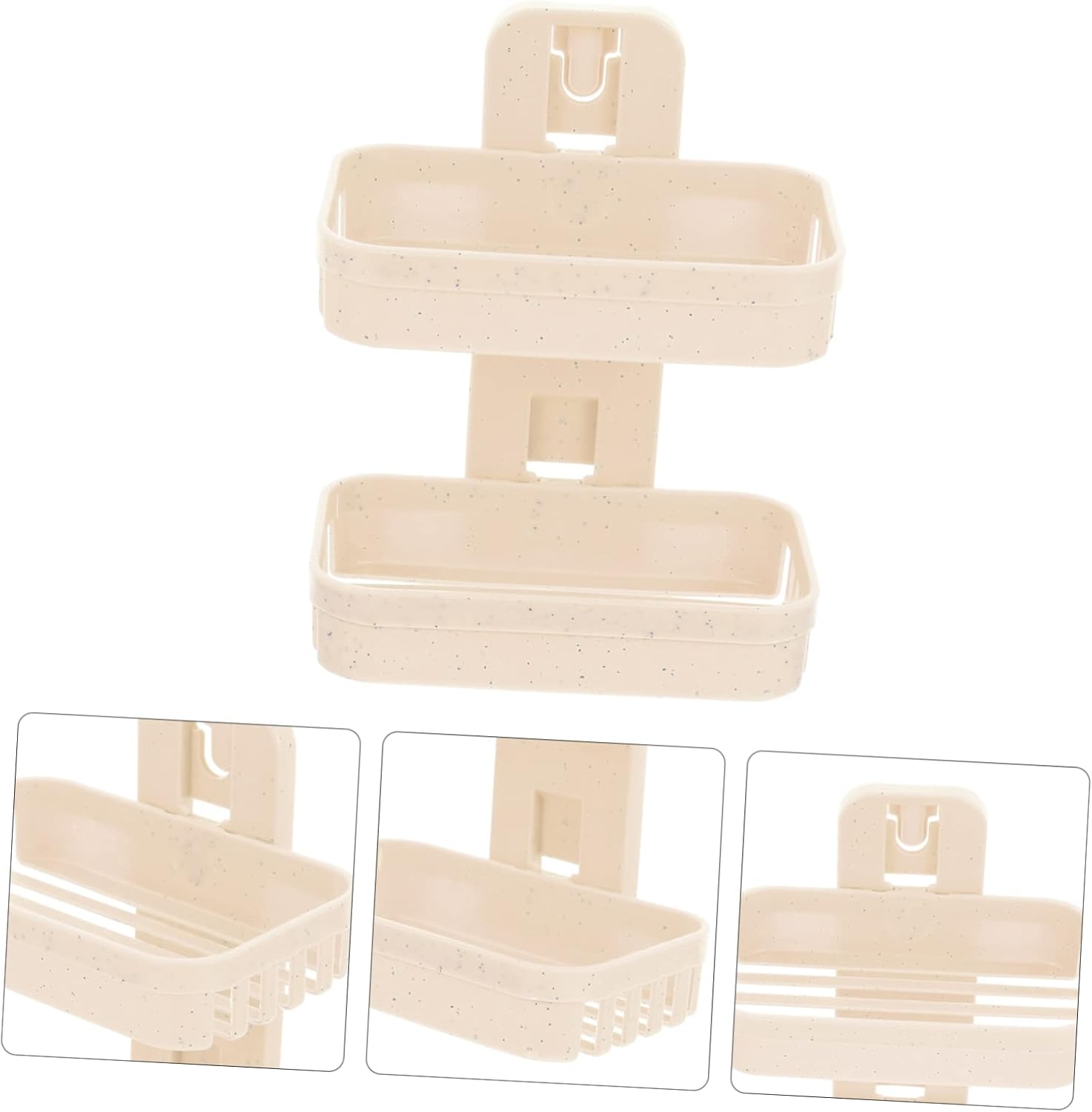ABOOFAN Wall-Mounted Soap Dish Double Tier Holder