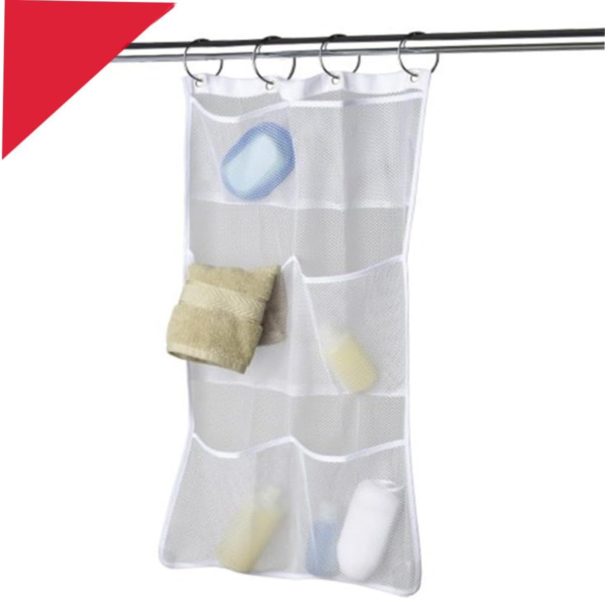 Amosfun Hanging Mesh Organizer Bag for Shower Storage