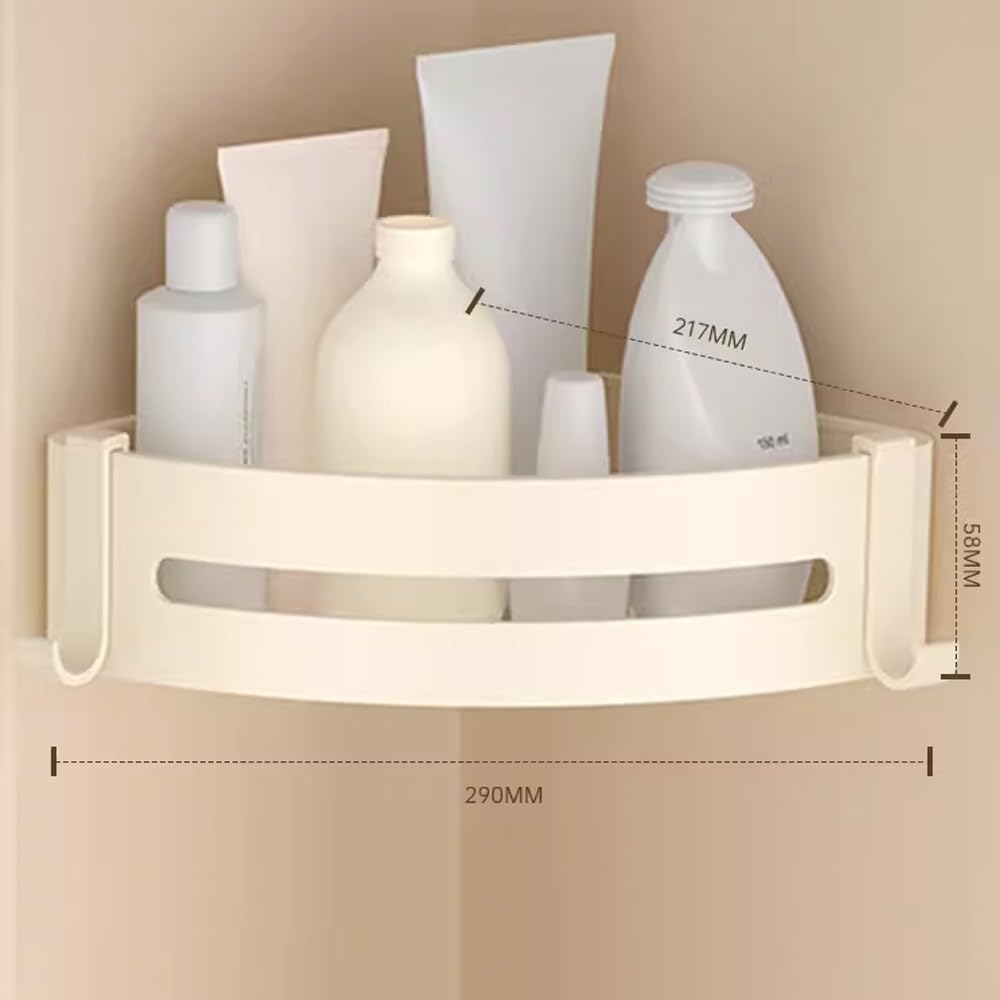 BAHELS Space Aluminum Bathroom Shelf 1 Layer Corner Shower Caddy