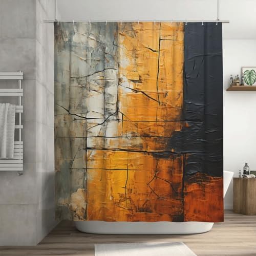 Modern Waterproof Abstract Shower Curtain Set