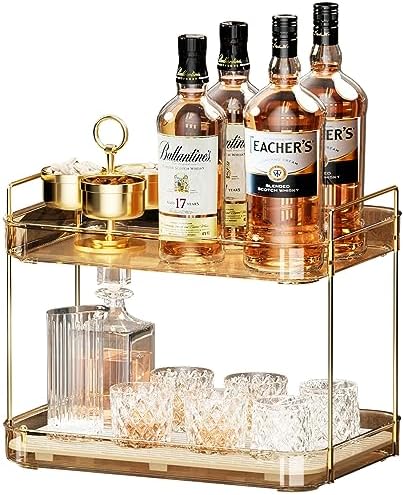 Seoneiro Whiskey Tray with Drain Board and Cup Holders 1