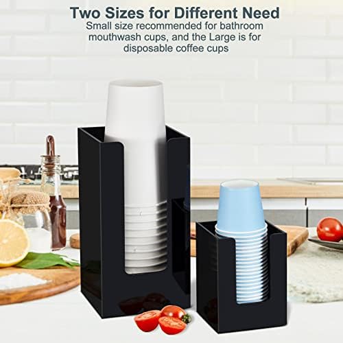 KIMCHOMERSE Bathroom Cup Dispenser - Black