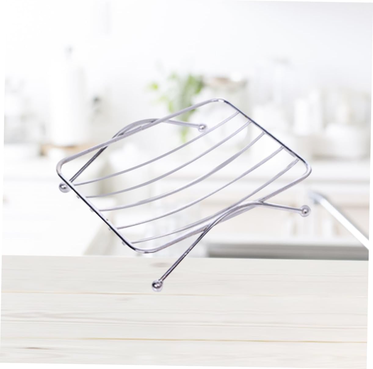 1pc Stainless Steel Soap Holder Wall Mount Square Dish for Bathroom Kitchen
