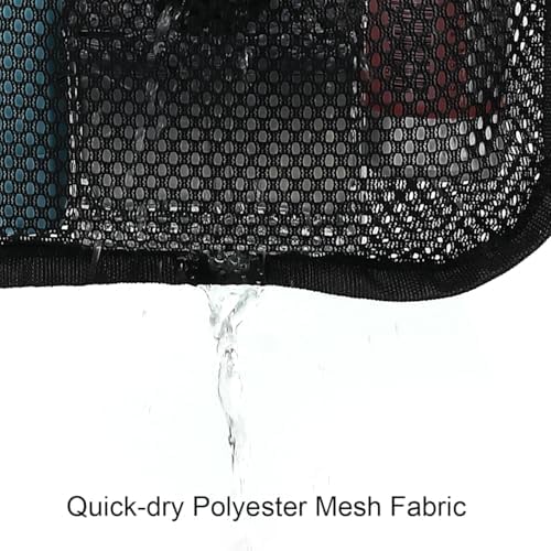 GYEUKHAM Hanging Mesh Shower Caddy - 7 Pockets Black 1 Pack