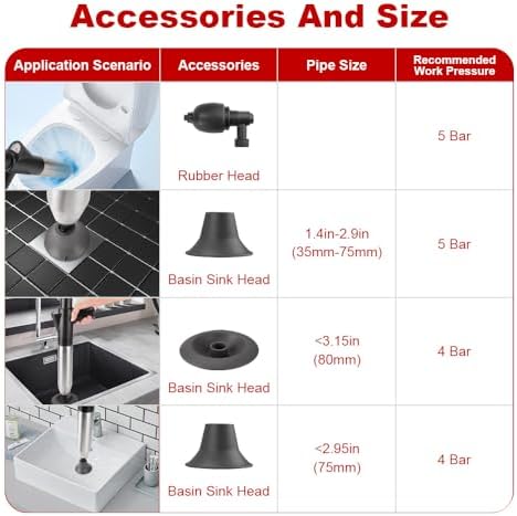 High Pressure Toilet Plunger with Air Blaster 60CM