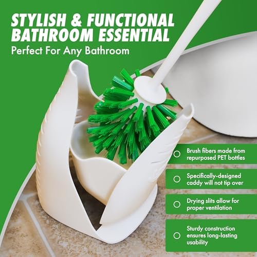 Libman Designer Bowl Brush and Caddy - 2 Pack - Toilet Brush and Holder Set