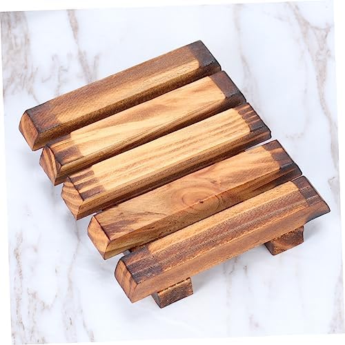 Vintage Carbonized Wood Soap Holder with Drainage