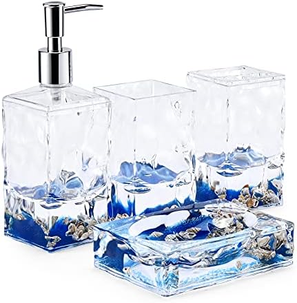 Locco Decor 4 Piece Acrylic Liquid 3D Floating Shell Set