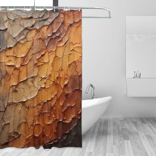 TIYAANDSY Abstract Oil Painting Shower Curtain Set 1