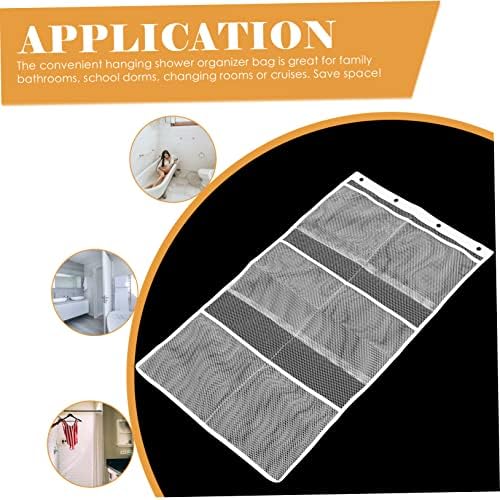 BUGUUYO Easy Install Mesh Shower Organizer Bag 6 Pockets