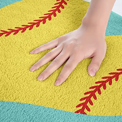 Softball Shower Curtain Set for Bathroom Decor