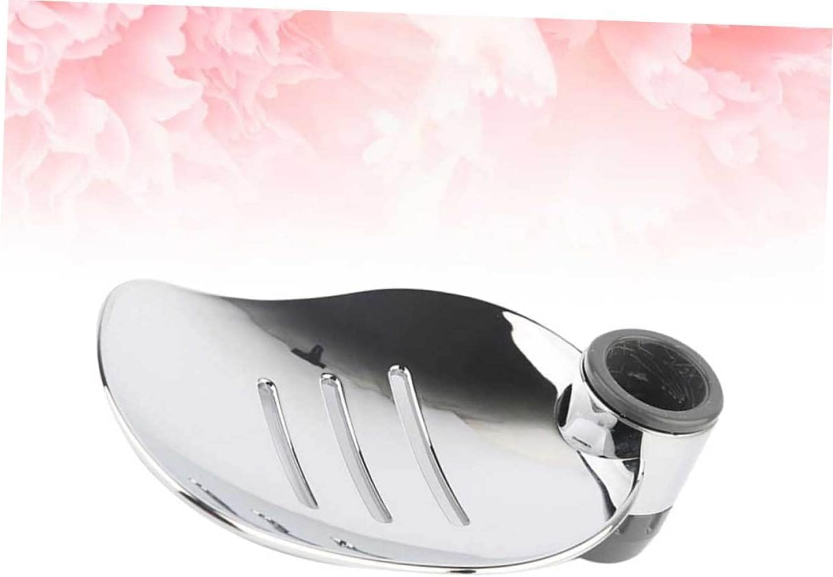 Ciieeo 2pcs Silver Soap Dish Practical Storage Rack 1