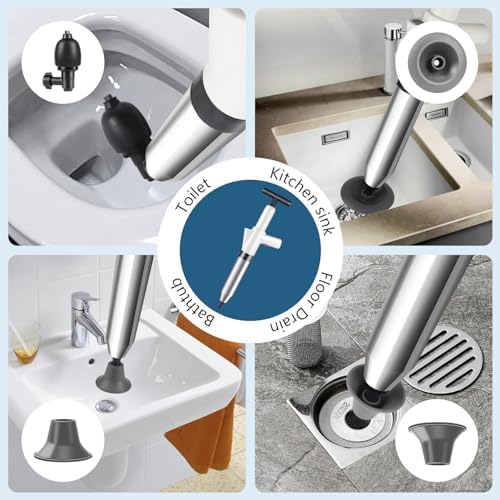 inShareplus Heavy Duty Toilet Plunger Kit