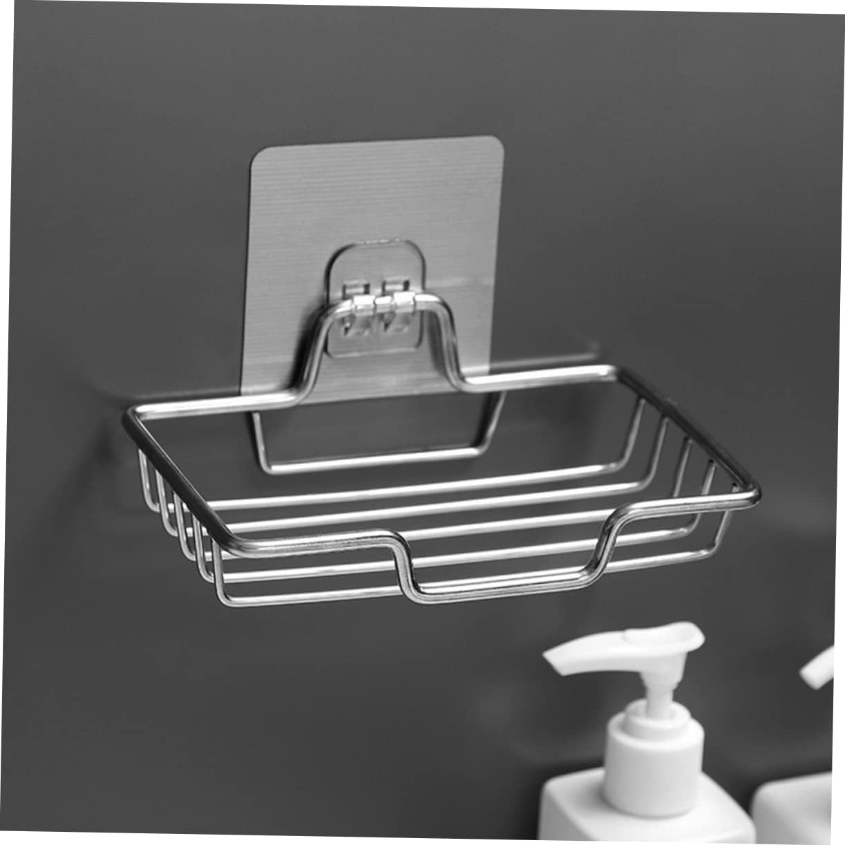Amosfun Wall-Mounted Soap Dish No-Drill Design