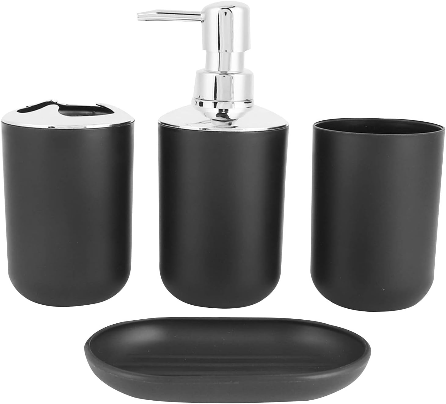 CENGNIAN 4 Piece Bathroom Accessories Set - Black