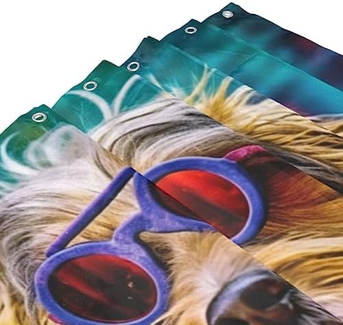Funny Animal Boho Shower Curtain with 12 Hooks 72x72in