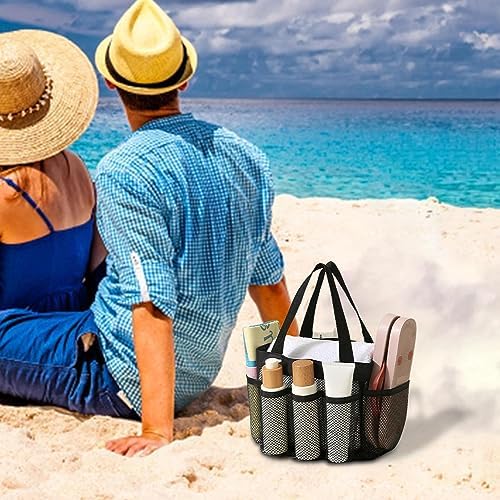 Portable Mesh Shower Bag - Large Capacity for Travel and Camping